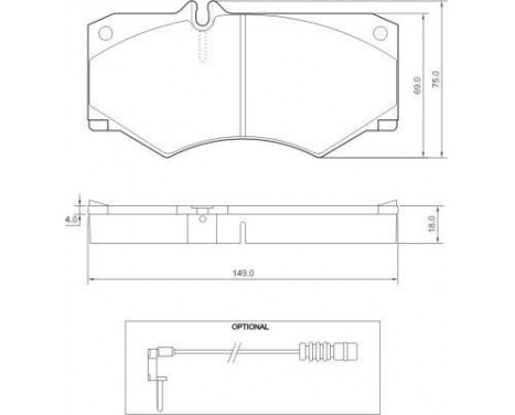 Kit de plaquettes de frein, frein à disque 36490 ABS, Image 2