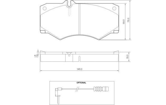 Kit de plaquettes de frein, frein à disque 36490 ABS, Image 2