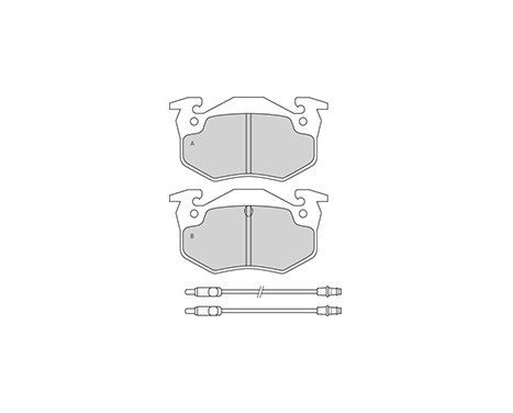 Kit de plaquettes de frein, frein à disque 36503 ABS, Image 2