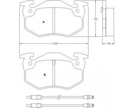 Kit de plaquettes de frein, frein à disque 36503 ABS, Image 3