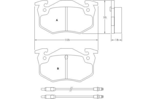 Kit de plaquettes de frein, frein à disque 36503 ABS, Image 3