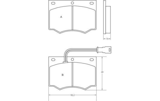 Kit de plaquettes de frein, frein à disque 36506 ABS, Image 2