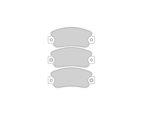Kit de plaquettes de frein, frein à disque 36518 ABS, Image 3