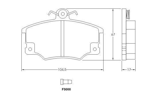 Kit de plaquettes de frein, frein à disque 36521 ABS, Image 2