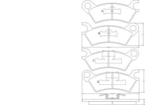 Kit de plaquettes de frein, frein à disque 36527 ABS, Image 2