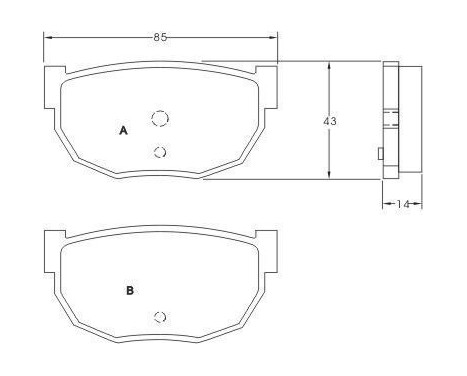 Kit de plaquettes de frein, frein à disque 36530 ABS, Image 3