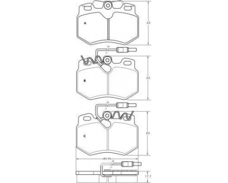 Kit de plaquettes de frein, frein à disque 36579 ABS, Image 2