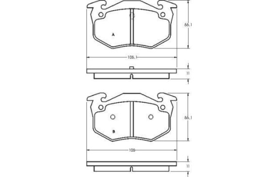 Kit de plaquettes de frein, frein à disque 36580 ABS, Image 2