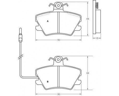 Kit de plaquettes de frein, frein à disque 36583 ABS, Image 3