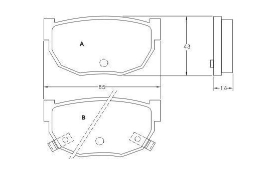 Kit de plaquettes de frein, frein à disque 36586 ABS, Image 3