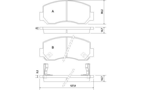 Kit de plaquettes de frein, frein à disque 36587 ABS, Image 2