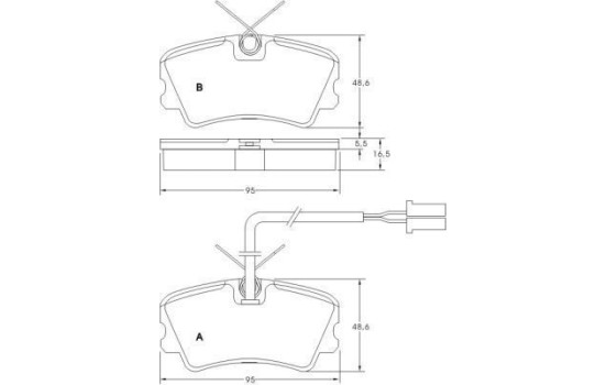 Kit de plaquettes de frein, frein à disque 36592 ABS, Image 2