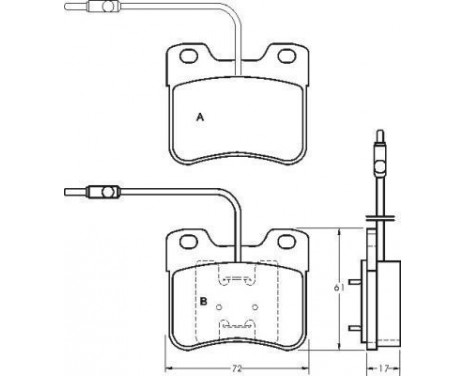 Kit de plaquettes de frein, frein à disque 36598 ABS, Image 2