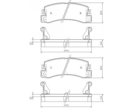 Kit de plaquettes de frein, frein à disque 36604 ABS, Image 2