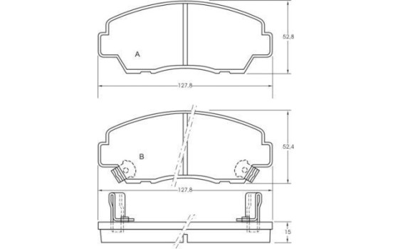 Kit de plaquettes de frein, frein à disque 36606 ABS, Image 3