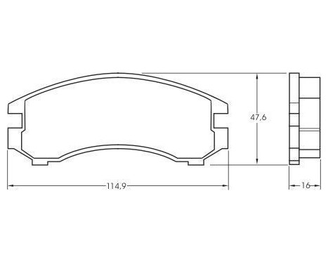 Kit de plaquettes de frein, frein à disque 36611 ABS, Image 3