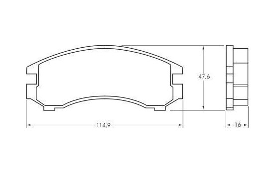 Kit de plaquettes de frein, frein à disque 36611 ABS, Image 3