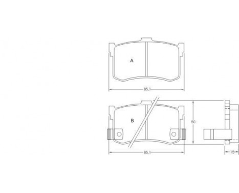 Kit de plaquettes de frein, frein à disque 36627 ABS, Image 2