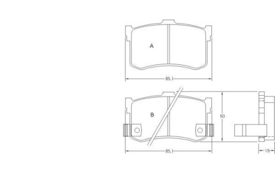 Kit de plaquettes de frein, frein à disque 36627 ABS, Image 2