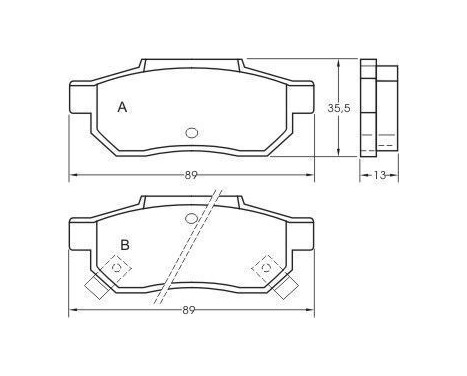 Kit de plaquettes de frein, frein à disque 36636 ABS, Image 2