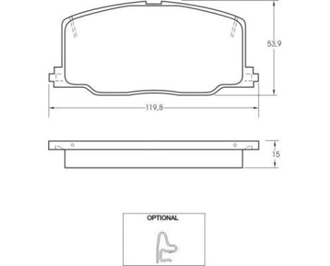 Kit de plaquettes de frein, frein à disque 36659 ABS, Image 3