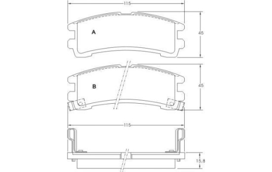 Kit de plaquettes de frein, frein à disque 36674 ABS, Image 2