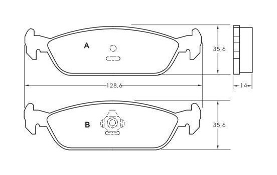 Kit de plaquettes de frein, frein à disque 36684 ABS, Image 3