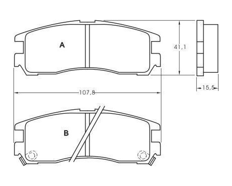 Kit de plaquettes de frein, frein à disque 36690 ABS, Image 2