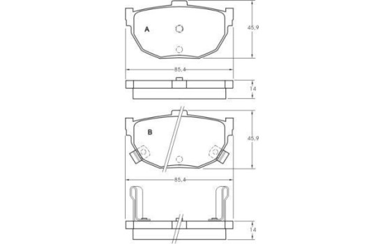 Kit de plaquettes de frein, frein à disque 36692 ABS, Image 2