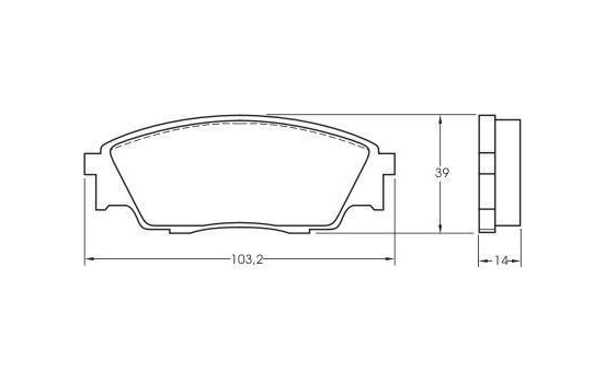 Kit de plaquettes de frein, frein à disque 36699 ABS, Image 2