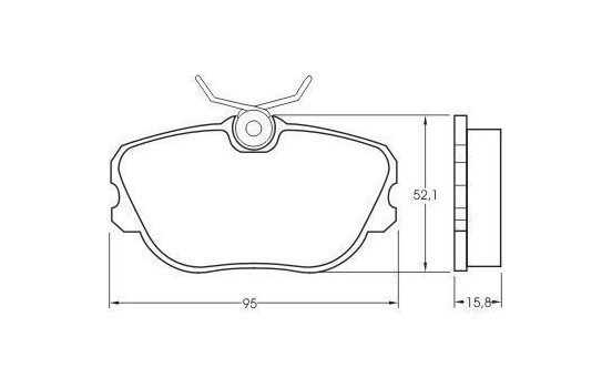 Kit de plaquettes de frein, frein à disque 36705 ABS, Image 3