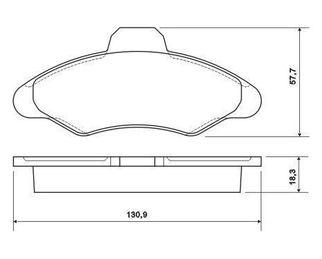 Kit de plaquettes de frein, frein à disque 36709 ABS, Image 3