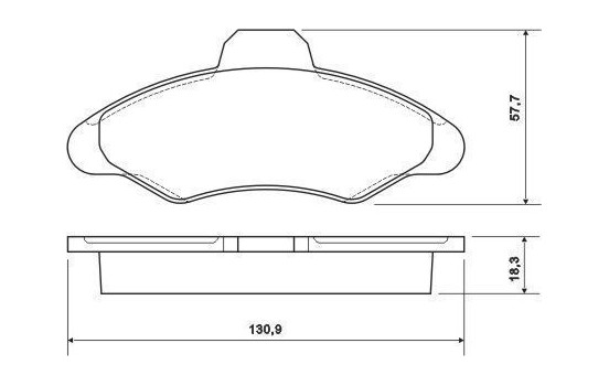 Kit de plaquettes de frein, frein à disque 36709 ABS, Image 3