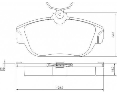 Kit de plaquettes de frein, frein à disque 36710 ABS, Image 2