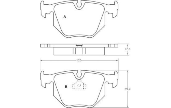 Kit de plaquettes de frein, frein à disque 36715 ABS, Image 2