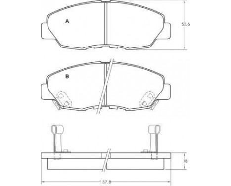 Kit de plaquettes de frein, frein à disque 36722 ABS, Image 3