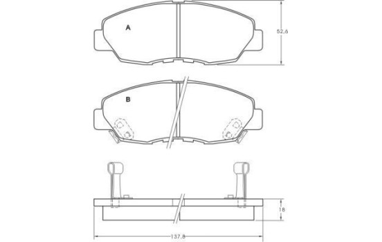 Kit de plaquettes de frein, frein à disque 36722 ABS, Image 3