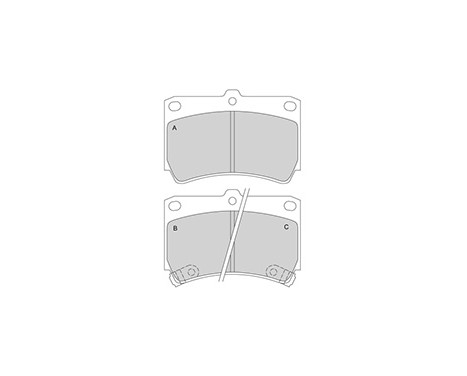 Kit de plaquettes de frein, frein à disque 36726 ABS, Image 3
