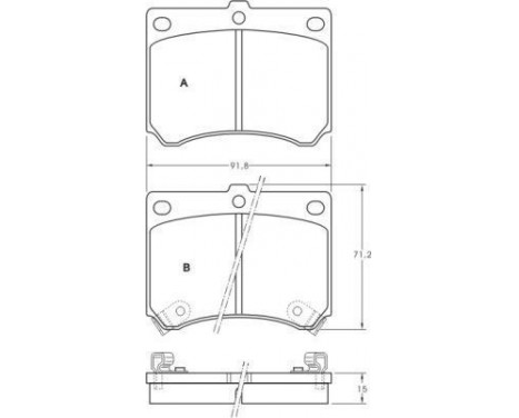 Kit de plaquettes de frein, frein à disque 36727 ABS, Image 3