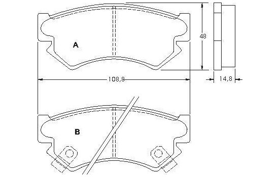 Kit de plaquettes de frein, frein à disque 36732 ABS, Image 2