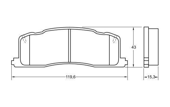 Kit de plaquettes de frein, frein à disque 36734 ABS, Image 3