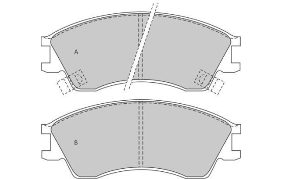 Kit de plaquettes de frein, frein à disque 36738 ABS