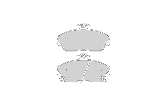 Kit de plaquettes de frein, frein à disque 36746 ABS, Image 3