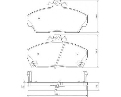 Kit de plaquettes de frein, frein à disque 36746 ABS, Image 2