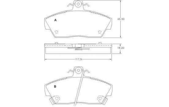Kit de plaquettes de frein, frein à disque 36747 ABS, Image 3