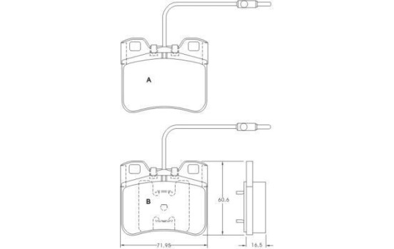 Kit de plaquettes de frein, frein à disque 36751 ABS, Image 2