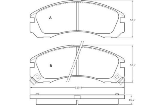 Kit de plaquettes de frein, frein à disque 36753 ABS, Image 2