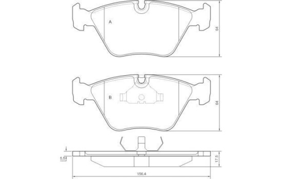 Kit de plaquettes de frein, frein à disque 36755 ABS, Image 3
