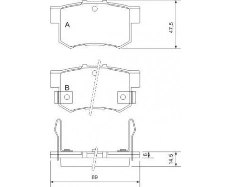 Kit de plaquettes de frein, frein à disque 36757 ABS, Image 2