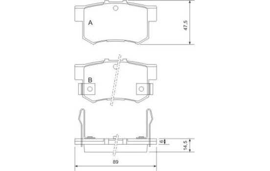 Kit de plaquettes de frein, frein à disque 36757 ABS, Image 2